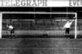 Goalkeeper in action possibly Sheffield Wednesday but in an England shirt